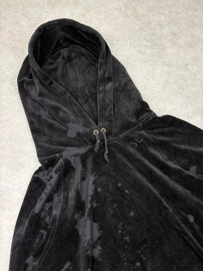 SS2019 Saint Laurent Black Irregular Velvet Hoodie amLVIdd 4