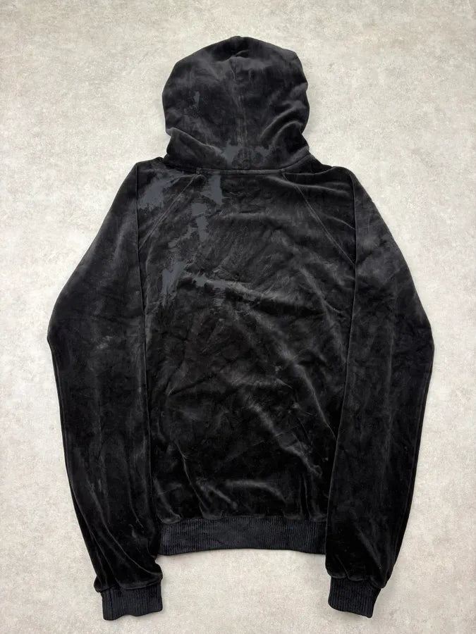 SS2019 Saint Laurent Black Irregular Velvet Hoodie amLVIdd 5