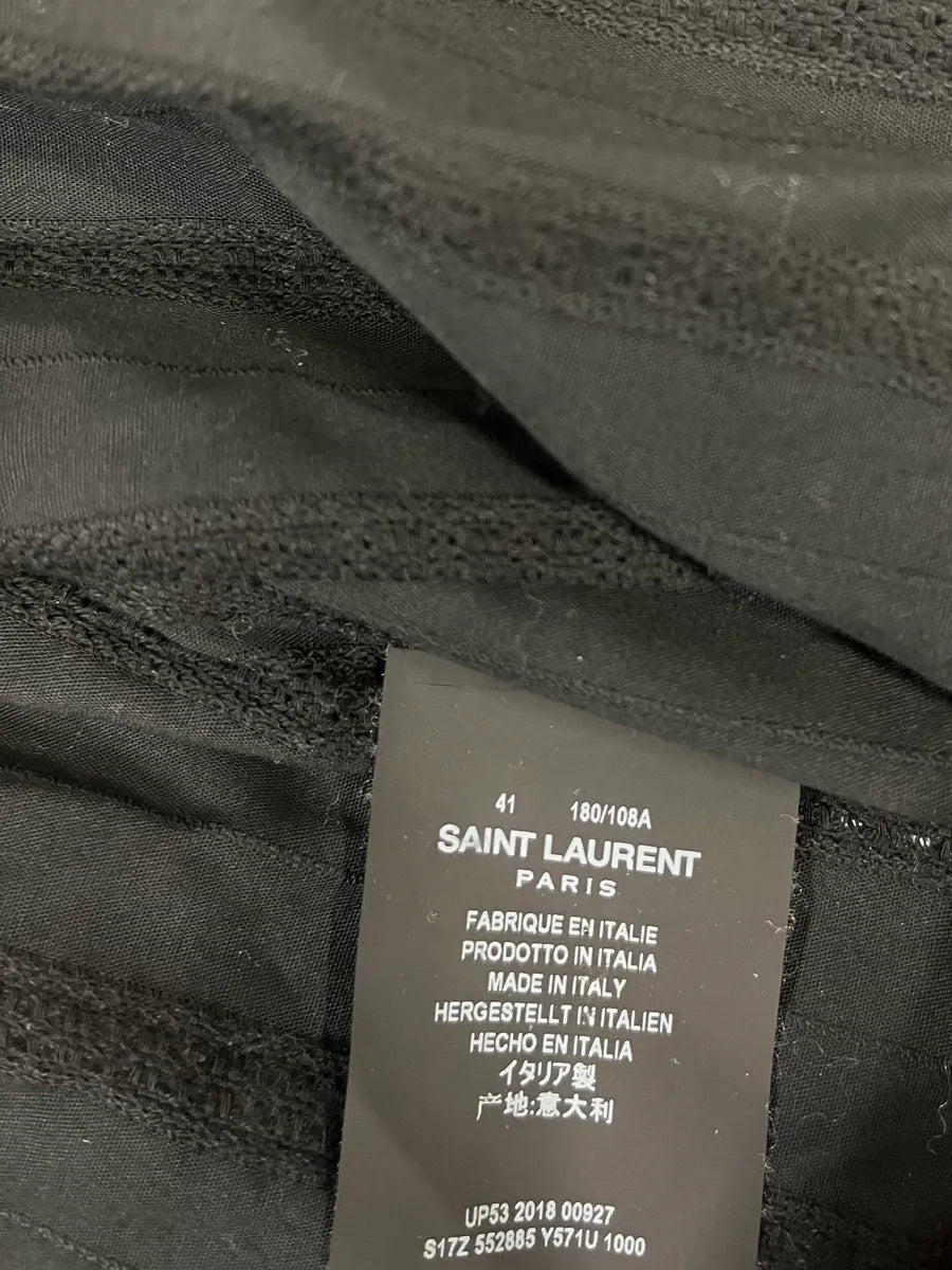 SS2018 Saint Laurent Black Gold Shirt WtPweBY 10