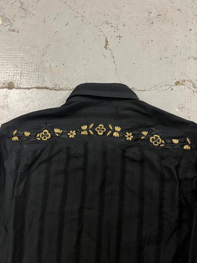 SS2018 Saint Laurent Black Gold Shirt WtPweBY 5