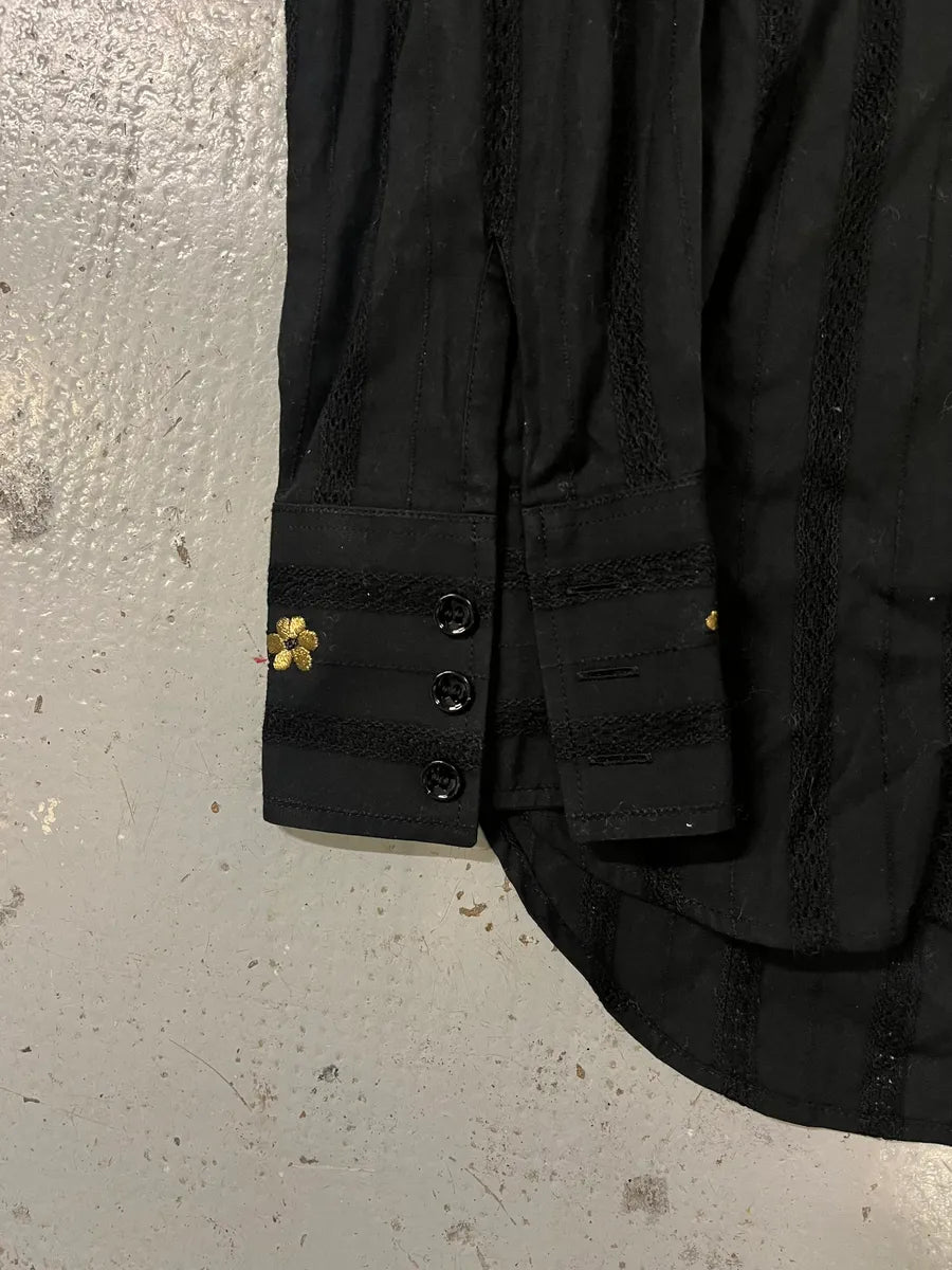 SS2018 Saint Laurent Black Gold Shirt WtPweBY 3