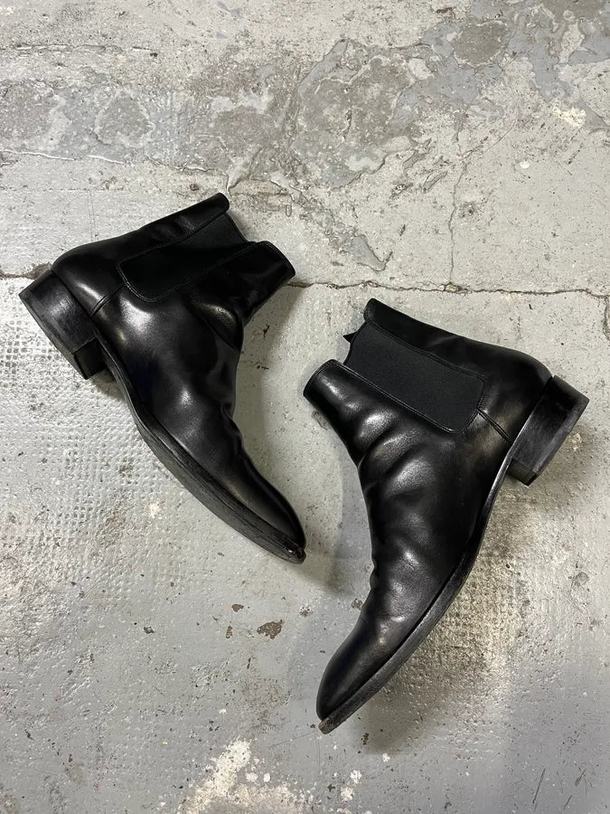 Saint Laurent Black Leather Ankle Boots (43eu/us9.5) fPuGlRS 2