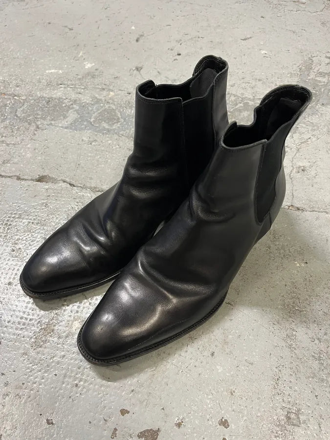 Saint Laurent Black Leather Ankle Boots (43eu/us9.5) fPuGlRS 3