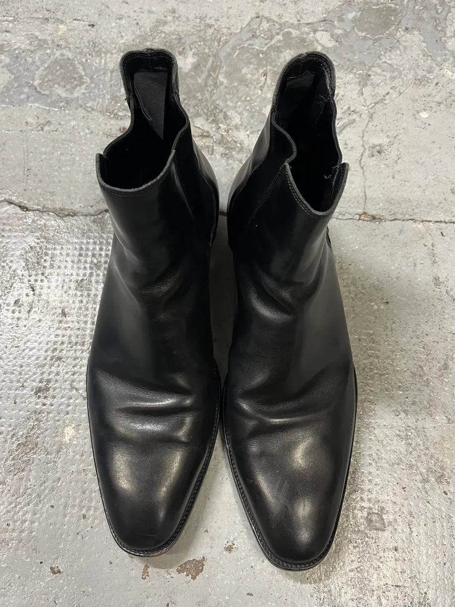 Saint Laurent Black Leather Ankle Boots (43eu/us9.5) fPuGlRS 4