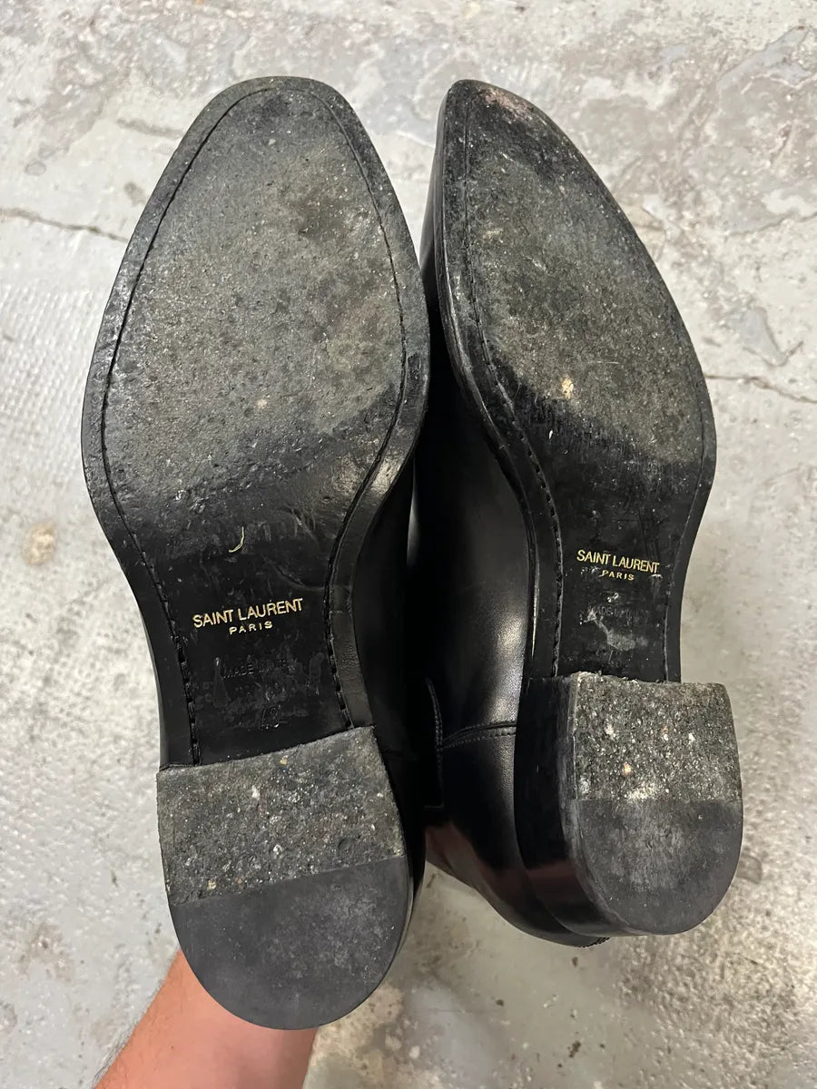 Saint Laurent Black Leather Ankle Boots (43eu/us9.5) fPuGlRS 6