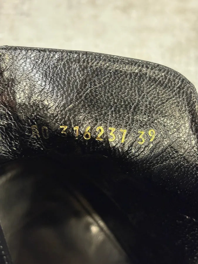 Saint Laurent Black Leather Ankle Buckle Boots xWRzfdR 8