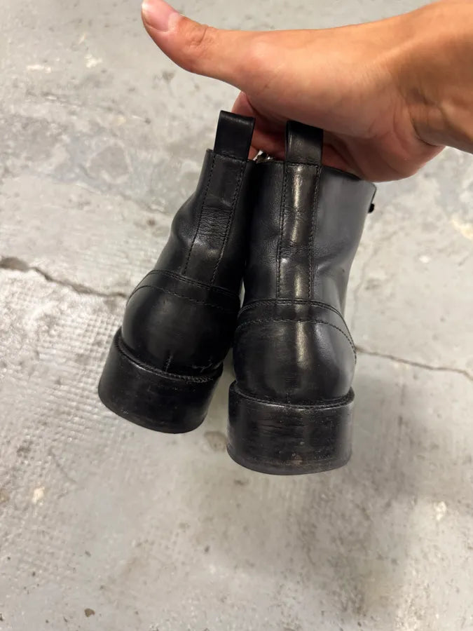 Saint Laurent Black Leather Boots sXxxFXW 4