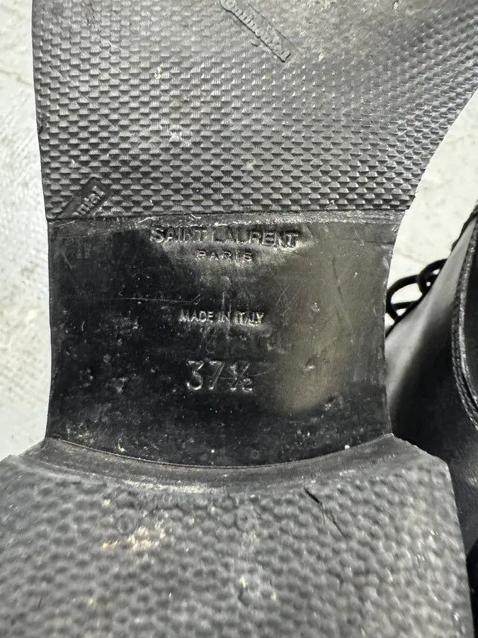 Saint Laurent Black Leather Boots (37.5eu/us5) sXxxFXW 6