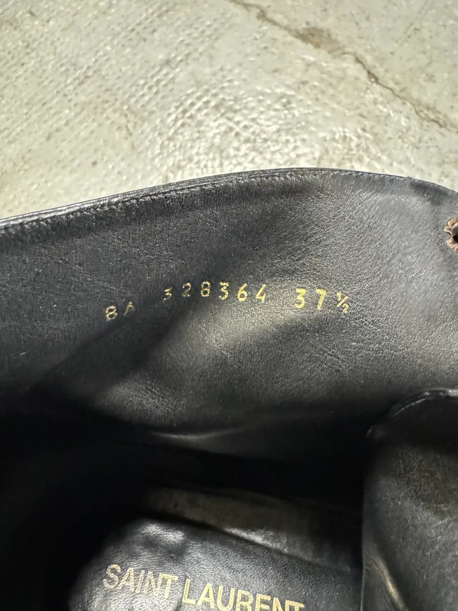 Saint Laurent Black Leather Boots (37.5eu/us5) sXxxFXW 9