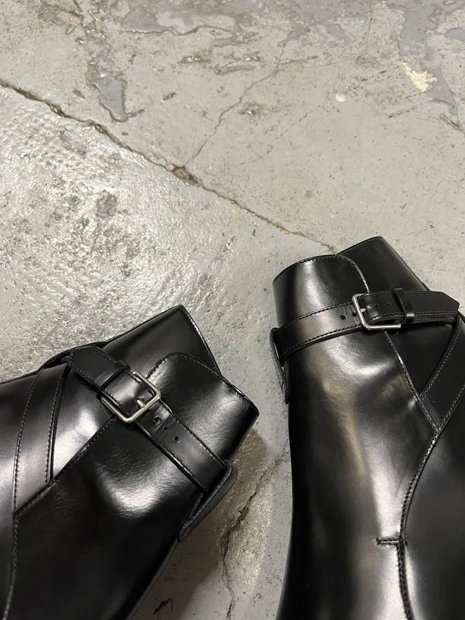 Saint Laurent Black Leather Boots yaFaVBQ 3