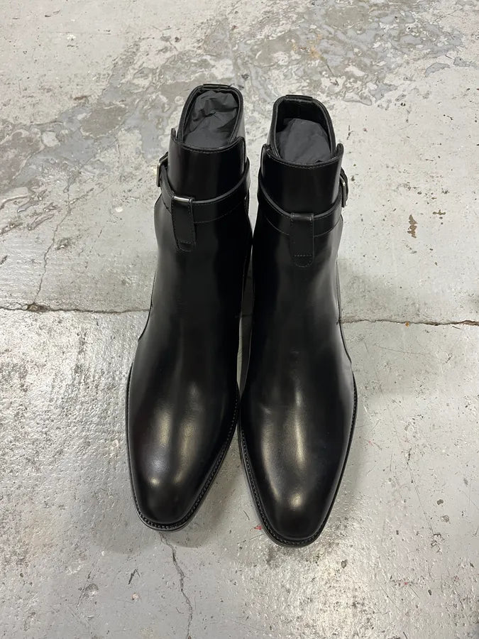 Saint Laurent Black Leather Boots yaFaVBQ 4