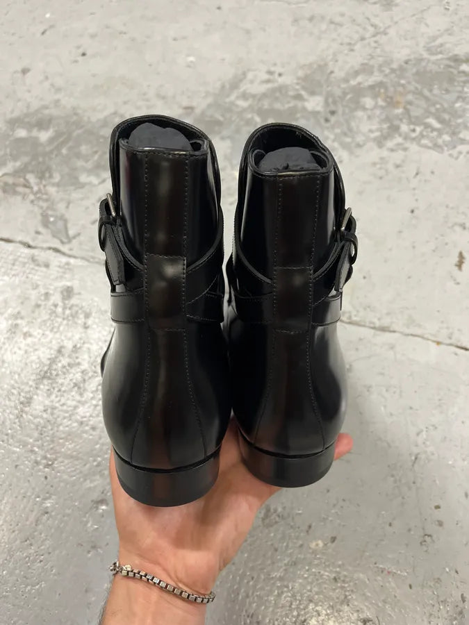 Saint Laurent Black Leather Boots yaFaVBQ 5