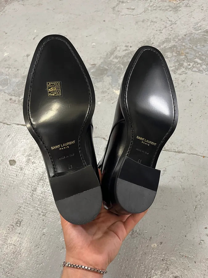 Saint Laurent Black Leather Boots yaFaVBQ 6