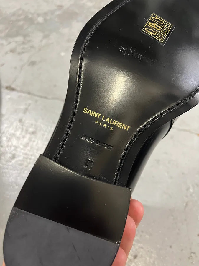 Saint Laurent Black Leather Boots yaFaVBQ 7