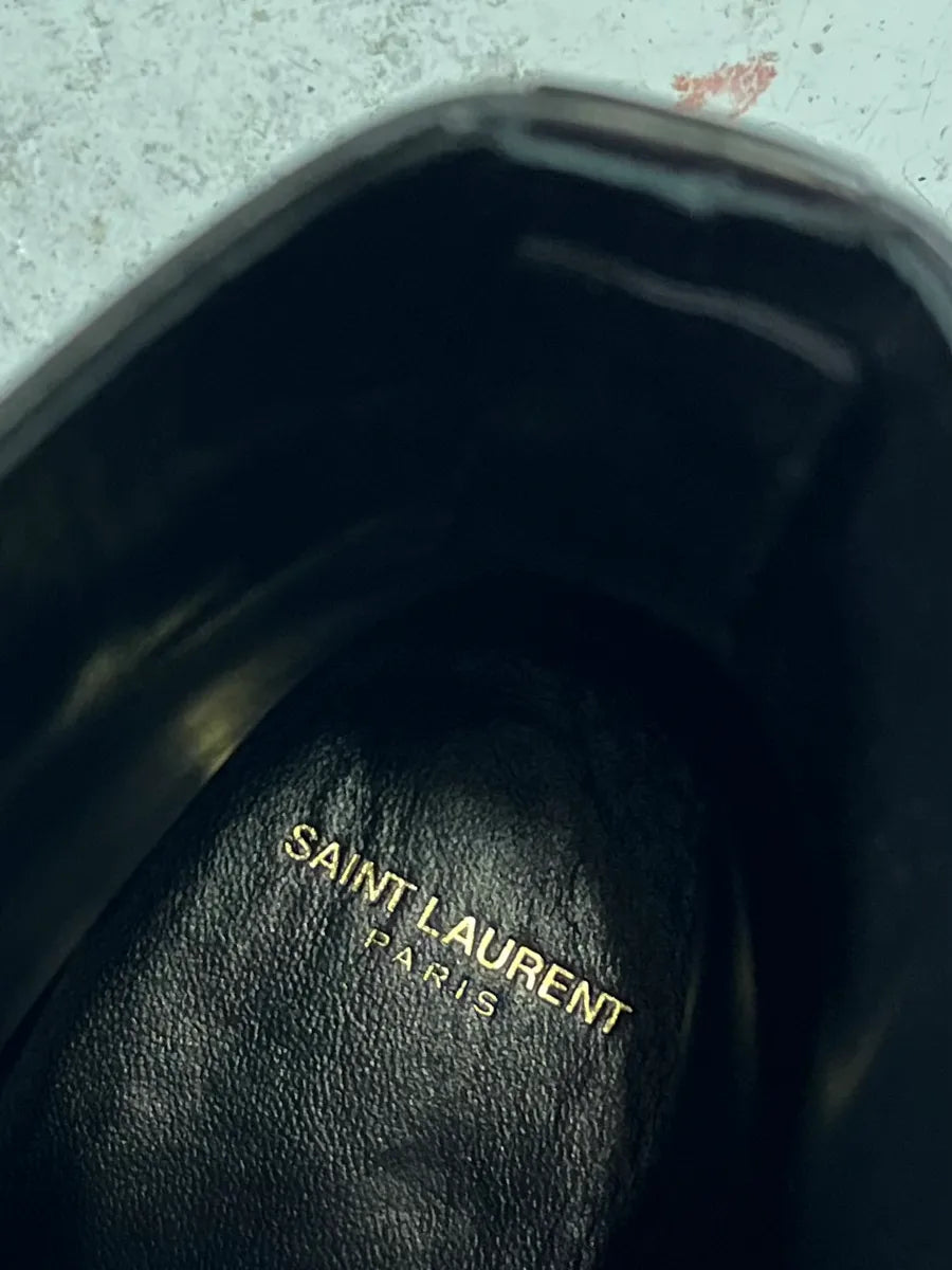 Saint Laurent Black Leather Boots yaFaVBQ 9