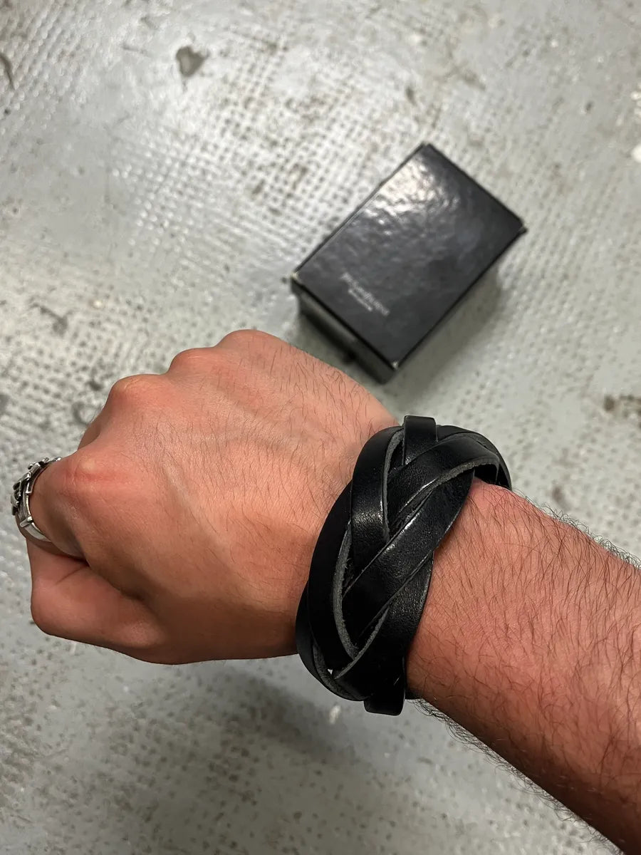 Saint Laurent Black Leather Bracelet bMTOdAI 0