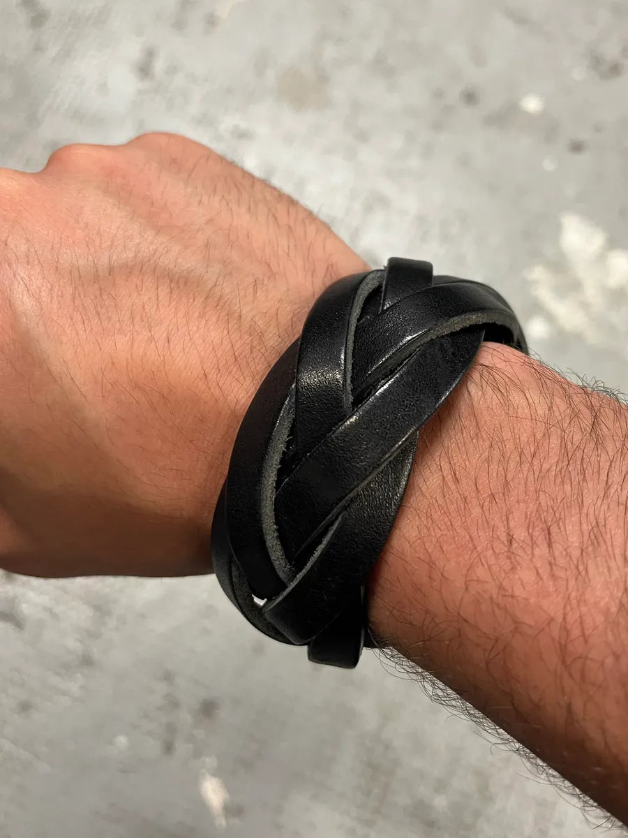 Saint Laurent Black Leather Bracelet bMTOdAI 2