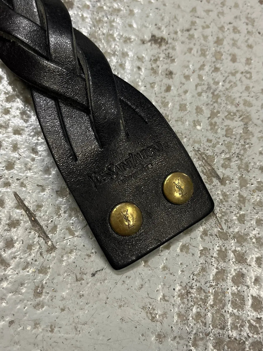 Saint Laurent Black Leather Bracelet bMTOdAI 8