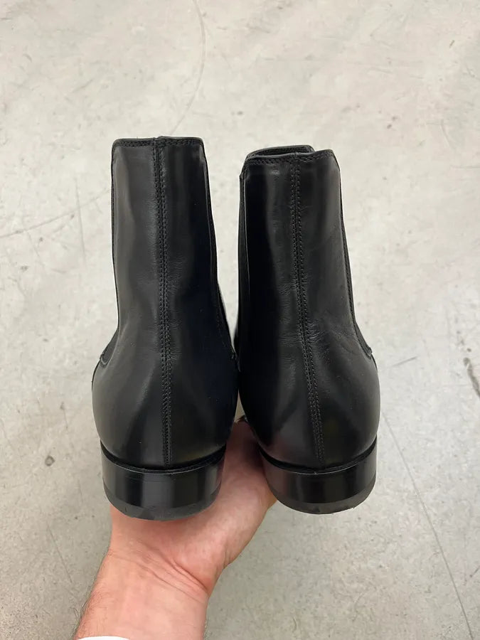 Saint Laurent Black Leather Chelsea Boots EruECDA 4