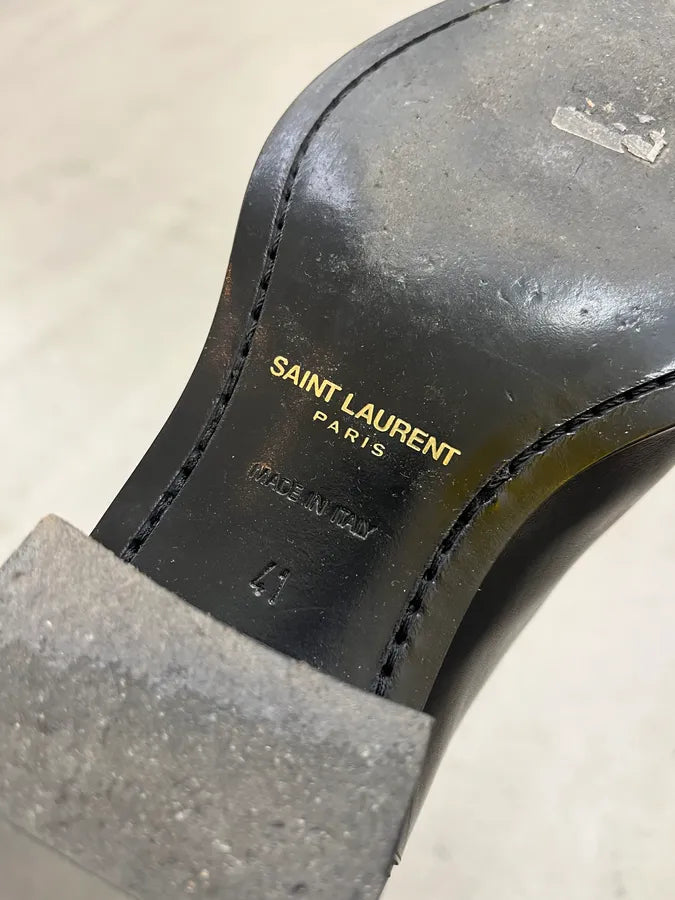 Saint Laurent Black Leather Chelsea Boots EruECDA 6