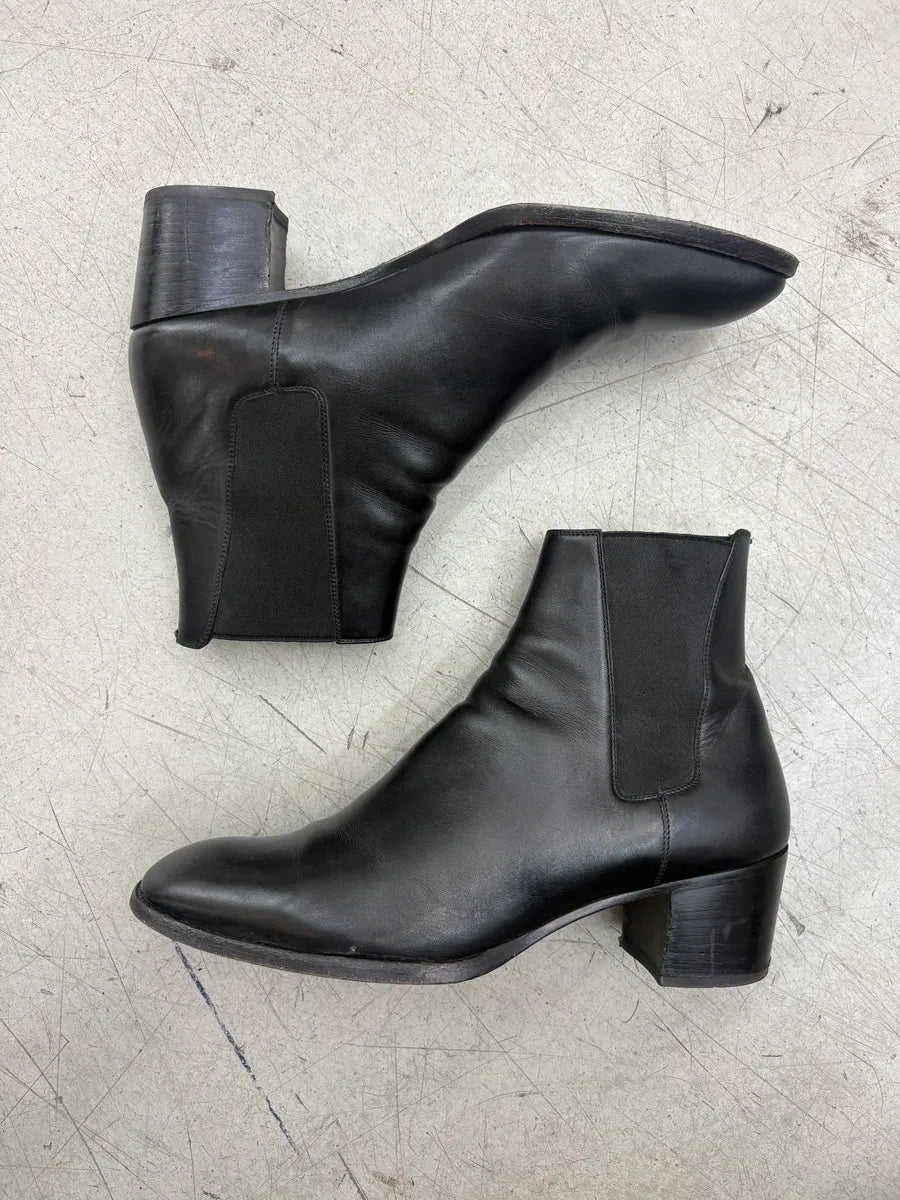 Saint Laurent Black Leather Chelsea Boots liWXvzQ 3