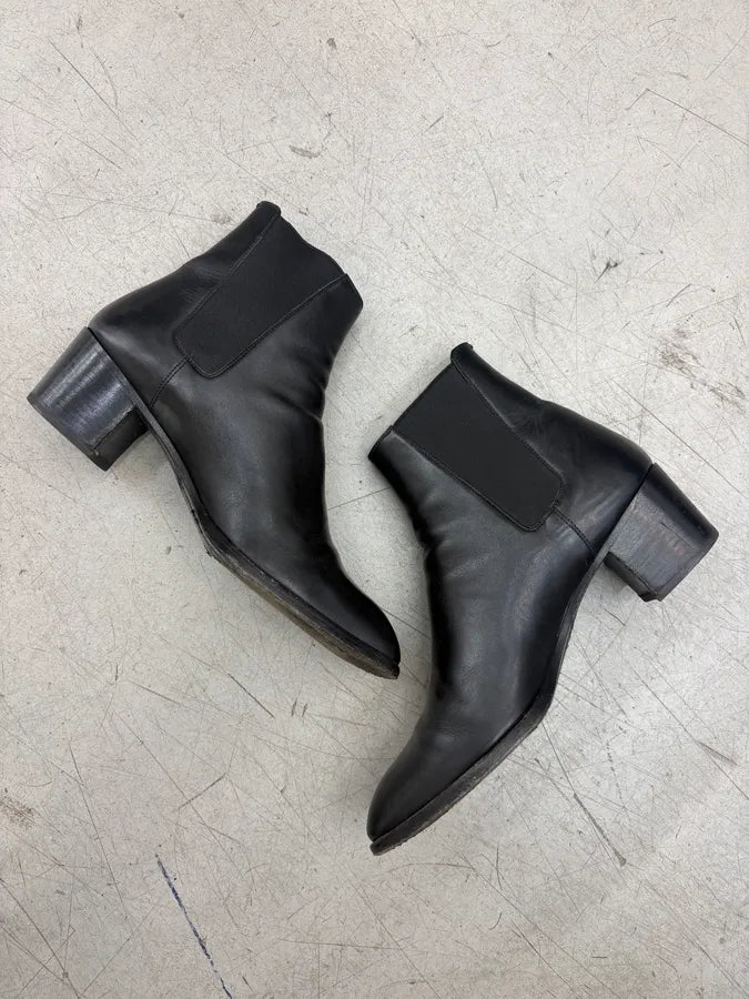 Saint Laurent Black Leather Chelsea Boots liWXvzQ 4
