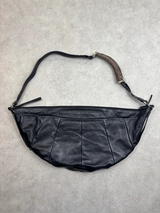 AW2002 Saint Laurent Black Leather Mombasa Bag VSWSoRf 10