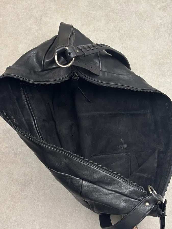 AW2002 Saint Laurent Black Leather Mombasa Bag VSWSoRf 12