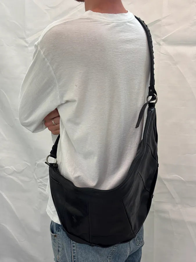 AW2002 Saint Laurent Black Leather Mombasa Bag VSWSoRf 1