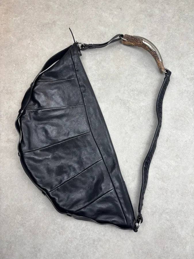 AW2002 Saint Laurent Black Leather Mombasa Bag VSWSoRf 0