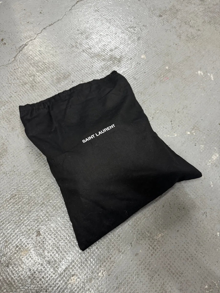 Saint Laurent Black Leather Newsboy Cap AINlPEO 10
