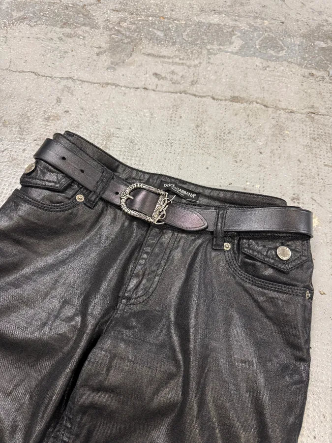 Saint Laurent Black Leather Premium Buckle Belt wjWOlmD 1