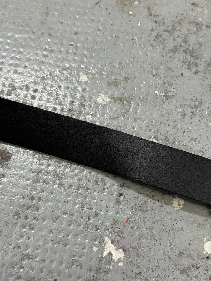 Saint Laurent Black Leather Premium Buckle Belt wjWOlmD 6