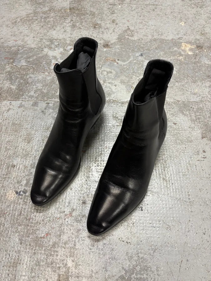 Saint Laurent Black Leather Rock Boots PWmnfbD 2
