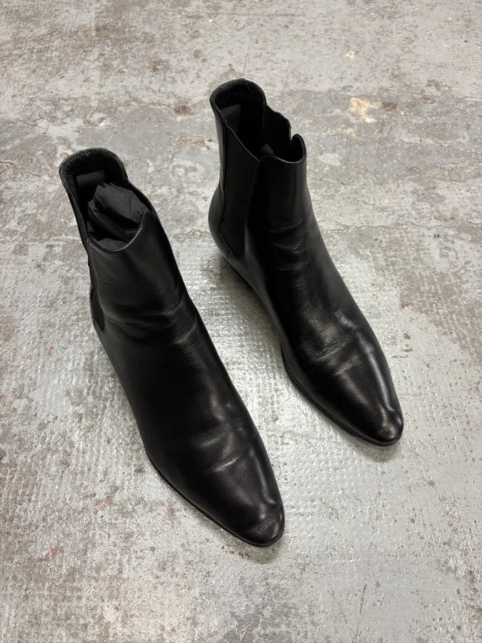Saint Laurent Black Leather Rock Boots PWmnfbD 3