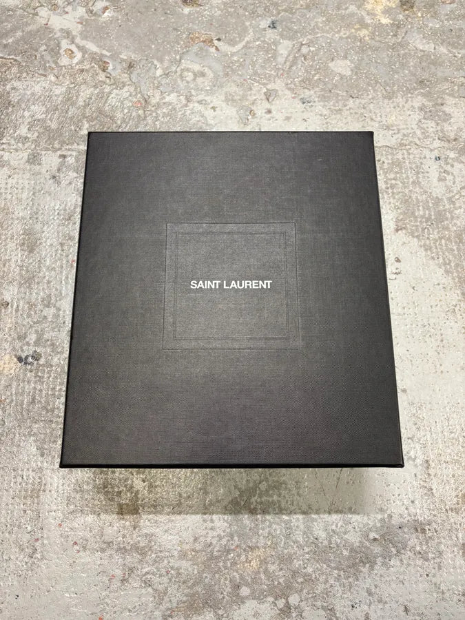 Saint Laurent Black Leather Rock Boots PWmnfbD 8