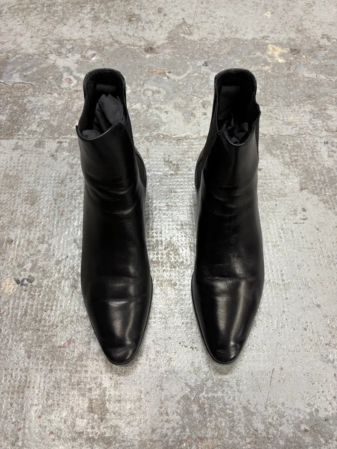 Saint Laurent Black Leather Rock Boots PWmnfbD 1