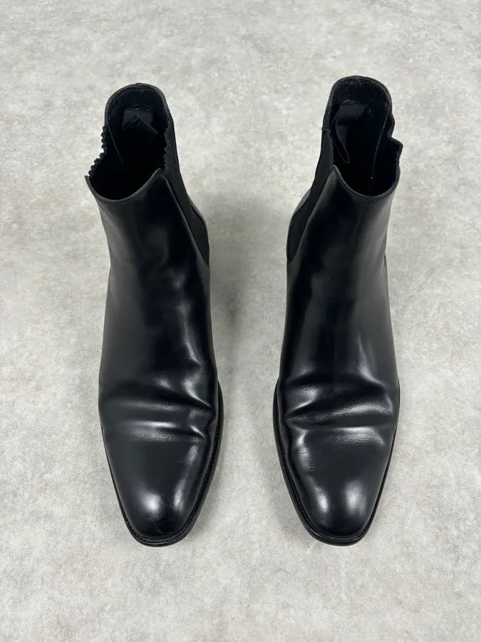 Saint Laurent Black Leather Wyatt Chelsea Boots WEIsjnM 2