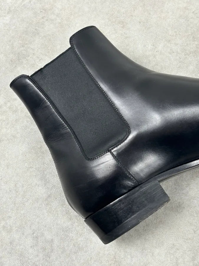 Saint Laurent Black Leather Wyatt Chelsea Boots WEIsjnM 13