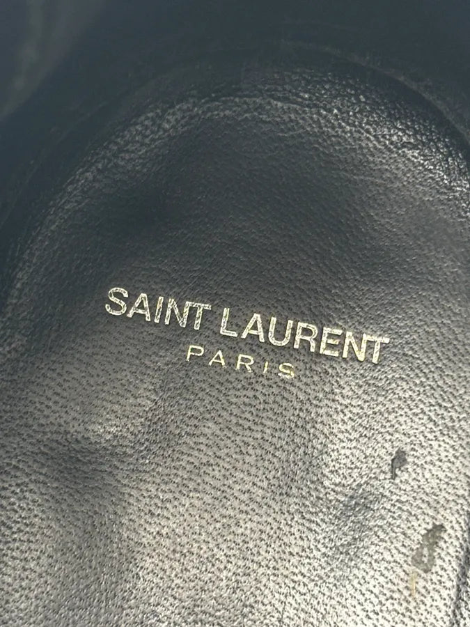 Saint Laurent Black Leather Wyatt Chelsea Boots WEIsjnM 14