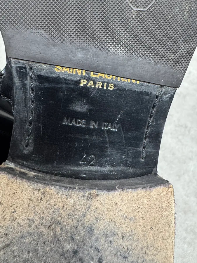 Saint Laurent Black Leather Zip Boots ZkFnBuZ 5