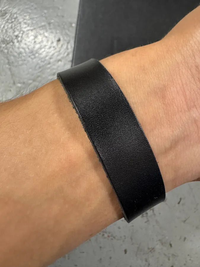 Saint Laurent Black Metal Buckle Leather Bracelet pHlEjiq 4