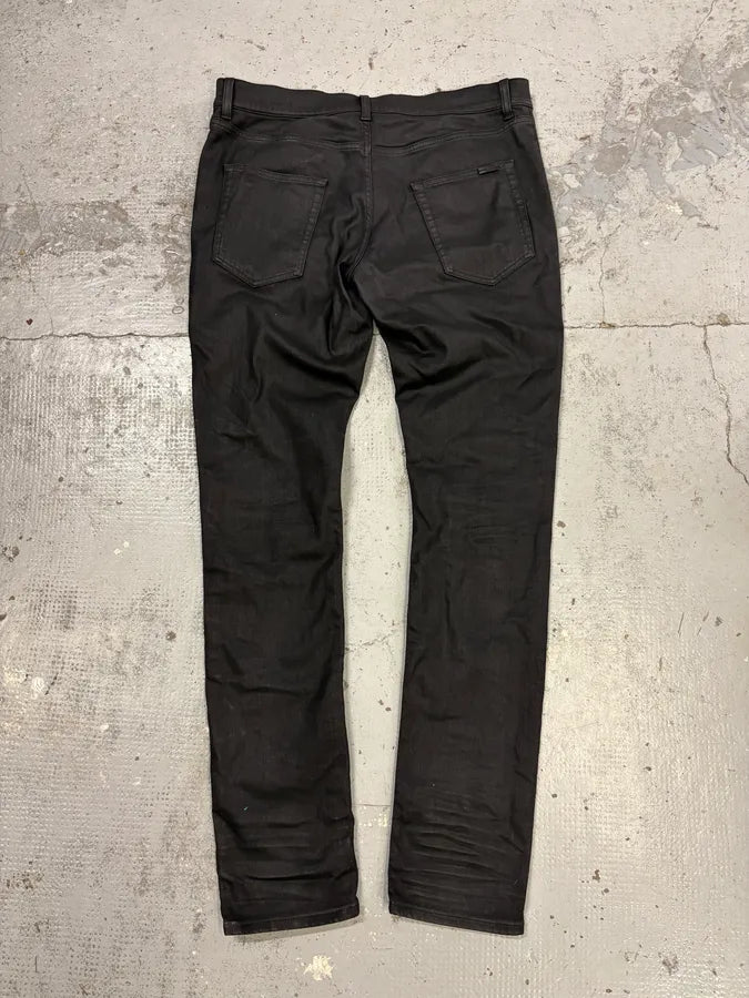 AW2022 Saint Laurent Black Obscure Slim Denim Jeans heSvNna 5
