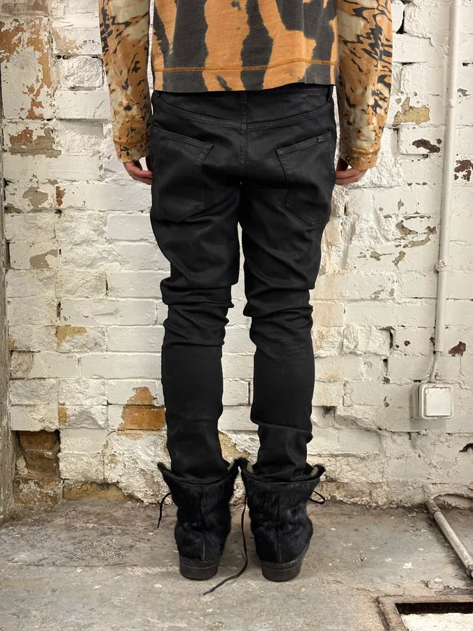 AW2022 Saint Laurent Black Obscure Slim Denim Jeans heSvNna 3