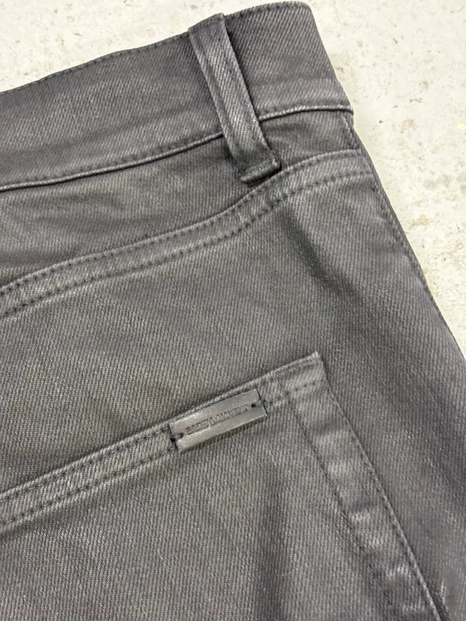 AW2022 Saint Laurent Black Obscure Slim Denim Jeans heSvNna 7