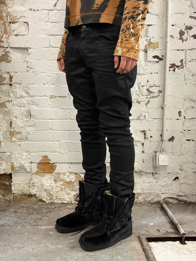 AW2022 Saint Laurent Black Obscure Slim Denim Jeans heSvNna 2