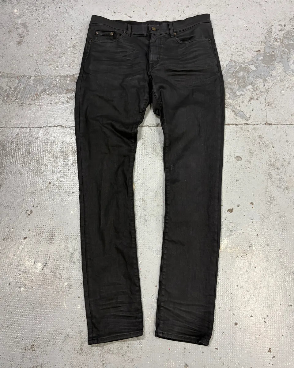 AW2022 Saint Laurent Black Obscure Slim Denim Jeans heSvNna 0