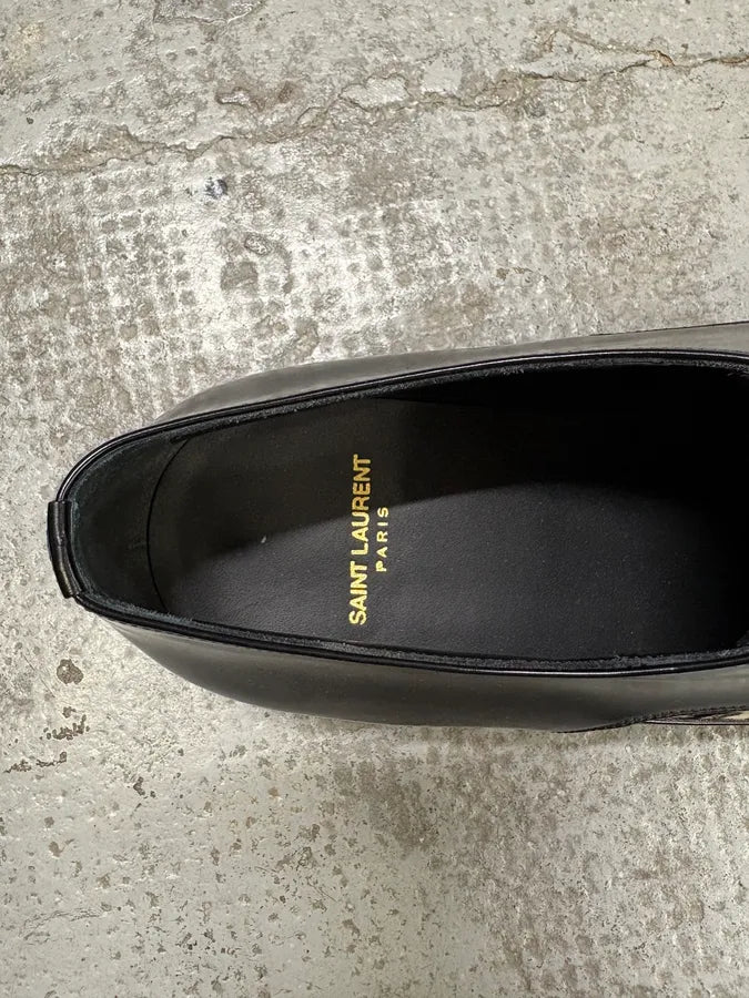 Saint Laurent Black Pony Hair Zebra Leather Shoes FvbusJo 8
