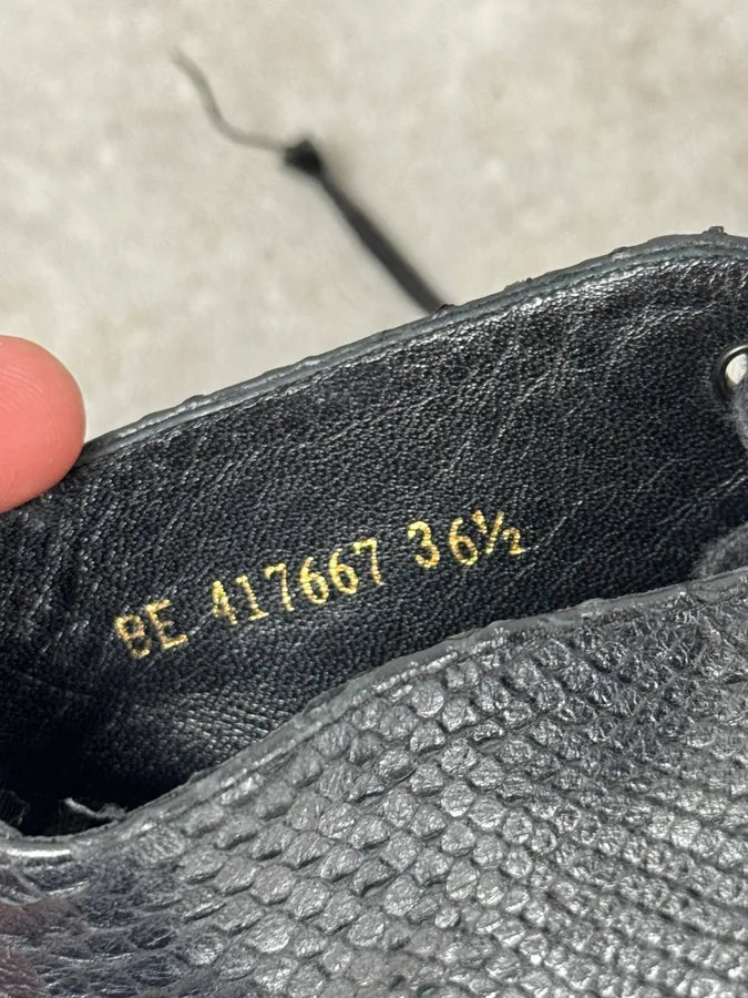 Saint Laurent Black Python Leather Boots UfboUOL 10