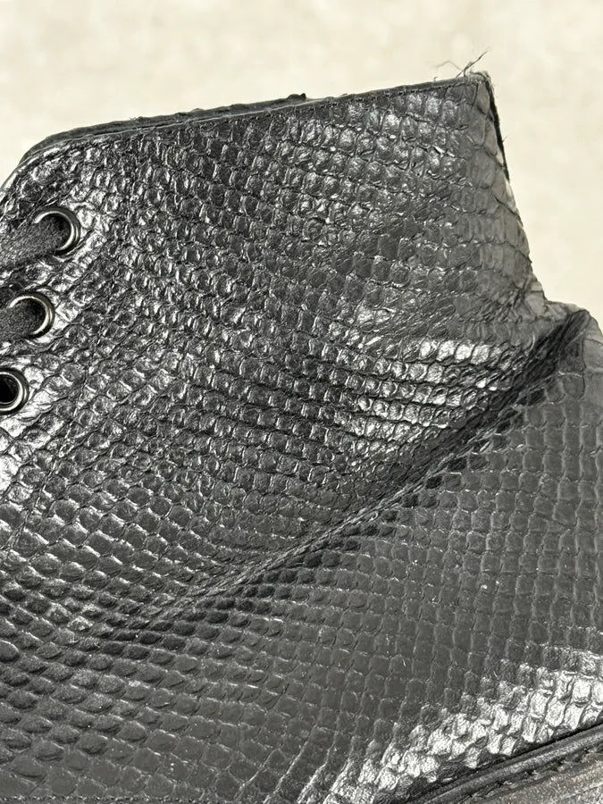 Saint Laurent Black Python Leather Boots UfboUOL 6